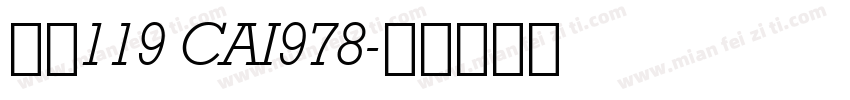 字体119 CAI978字体转换